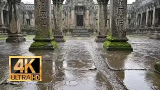 🌧️Ancient Temple Rain &mdash; Soothing Rainfall Among Stone Columns | Relaxing ASMR Ambience🌧️Звуки дождя
