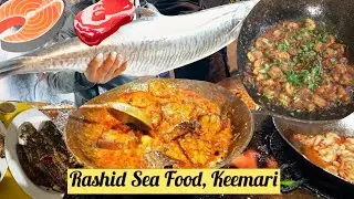 Grilled Fish & Prawn Karahi | Karachi’s Biggest Seafood Street in Keemari | Rashid Bengali | Seafood