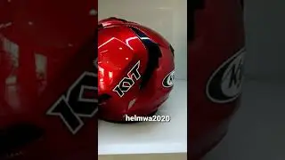 Helm half face KYT Venom RF/RR 2 solid Red maroon