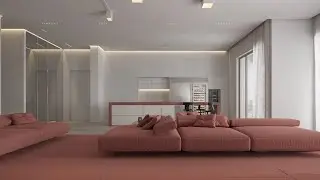 Minimalist Interior With Red Accent Decor