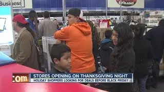 Shoppers get the jump on Black Friday with Thanksgiving sales