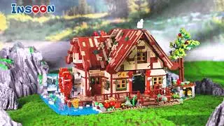 IS-6106 Wood Cabin Building Set with LED Light（Holzh&uuml;tten-Bauset mit LED-Licht）