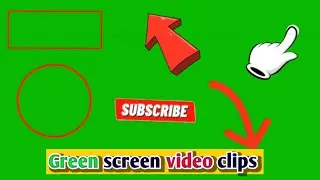 Green screen subscribe, circle, square, rectangle and point button free | green screen|