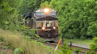 [UNEDITED] NS 8052 leads an intermodal through Messiah University!