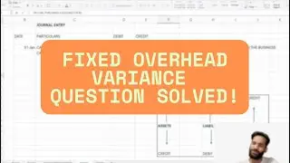 Fixed Overhead Variance Question Solved 🏭✅ | Step-by-Step with All Variance Components