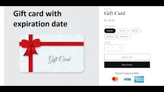 How to add gift card in shopify with expiration date | Gift card as product with multiple variation