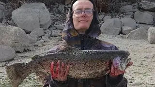 Trout fishing the free side of Lake hemet 2025! #fishing #troutfishing #lakehemet