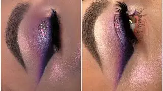 Cum realizez un machiaj alungit din baze colorate și fard în nuanțe de mov