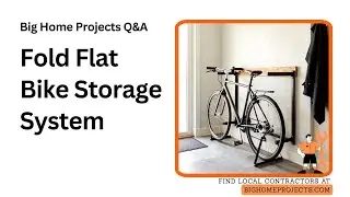 Fold-Down Scissor Rail Bike Storage Wall System