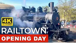 Railtown 1897 Engine 28 Steam Trains OPENING DAY Round House to Turntable STEAM LOCOMOTIVE 😎 #TRAVEL