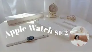  Apple Watch SE 2⌚️✨สี  Starlight 40 mm | Aesthetic unboxing and set up. 🫶🏻💖