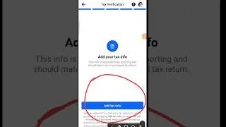 Facebook Tax Form Kaise Bhare  ✅| Add Your Tax Info #trending #tax #viral #facebook