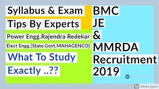BMC JE # MMRDA # What To Study..?? # Electrical Engineering