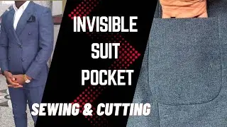 Invisible pocket suit, easy way to cut and sew invisible suit pocket.
