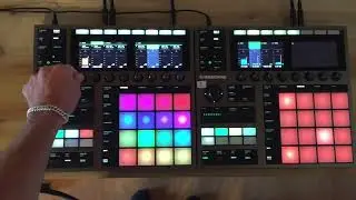 Live techno Improvised with 2 Maschine + and Explanation setup  (ESPANOL)🇪🇸