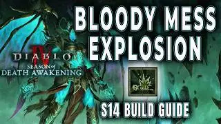 D4 S14 | Necromancer | Corpse Explosion Bloody Mess | Build Guide Walkthrough