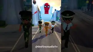Bombastic Run! Spider Man & Little Singham Familly #shorts #skibiditoilet