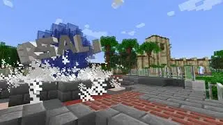 Universal Orlando Resort Globe at Sunset in Minecraft