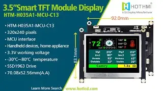 3.5 inch Sunlight-Readable UART TFT &ndash; IPS Display for Smart Appliances