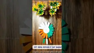 diy Indian republic day badge #papercraft #diy #craft #art #paperart #easy #viral