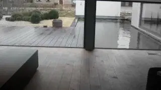 verouderde vergrijsde Franse eiken parketvloer
