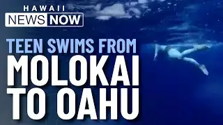 Kaiser student becomes Hawaii&rsquo;s youngest resident to swim Ka Iwi channel