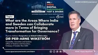 #IDEM | Dr Per-Arne Wikstr&ouml;m, Counsellor, Embassy of Sweden