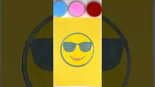 emoji with sunglasses 😎 #sandart #Sandpainting #oddlysatisfying #satisfying #relaxing #asmr #emoji