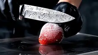 AISMR freezes a strawberry #Stress Relief Video #ASMR #ASMR Sleep Aid Video #ASMR Healing