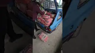 Overloaded car