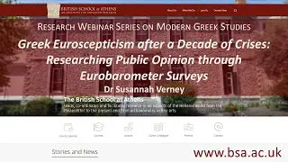 Susannah Verney, &ldquo;Greek Euroscepticism after a Decade of Crises&rdquo;