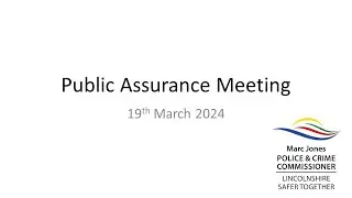 Public Assurance Meeting - 19 March 2024