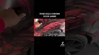 Satisfying chrome wrap Rose gold Door Jambs #chrome #satisfying #vinylwrap #carwrapping #wrapcars