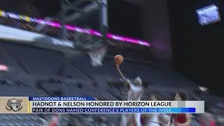 Dons Corey Hadnot & Alana Nelson named Horizon League Players of the Week