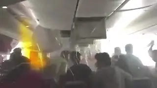 Unseen footage of evacuation of Emirates plane when crash lands at Dubai airport 3rd Augus