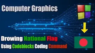 Drowing National Flag Using Codeblocks Coding in Computer Graphics Design.