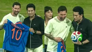 Sachin Tendulkar Meets Lionel Messi At Wankhede Stadium | GOAT India Tour | Filmylooks