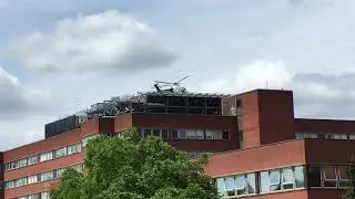 AW169 Helicopter Departing St George's Hospital for Redhill Aerodrome