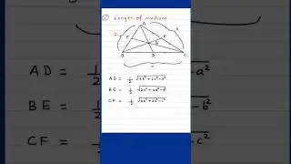 🔥Length Of Median Formula Revision in Seconds| Solution Of Triangle | Geometry Olympiad Maths