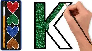 رسم وتلوين حرف H I J K وتعلم نطقهم / learning draw  Alphabet H I J K for kids