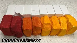 Sunset Dyed Unpolished Chalk & Polished Plain White Chalk | Oddly Satisfying | ASMR 