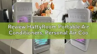 Review HattyRoom Portable Air Conditioners, Personal Air Cooler Humidifier with 4 Speeds, 7 Colors L