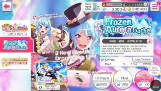 Bang dream scouting on Frozen aurora gacha