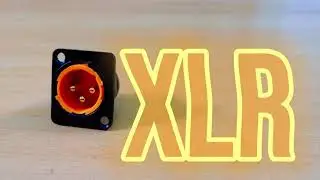 Conector XLR Macho Painel Black Profissional Laranja
