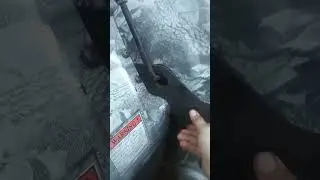 Homemade ATV snow plow
