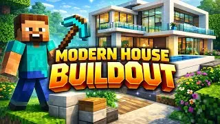 Building a modern house in Minecraft