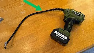 Battery Powered Air Compressor with 21V Batteries, Runs Quiet, Auto Off, Powerful Cordless Portable