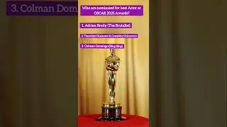 OSCAR Nomination for best Actor| #oscar2025 #currentaffairsindia