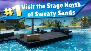 Visit The Stage North of Sweaty Sands Fortnite Battle Royal