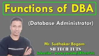 DBA and Functions of DBA | Database Administrator | DBA | DBMS Tutorial | Telugu